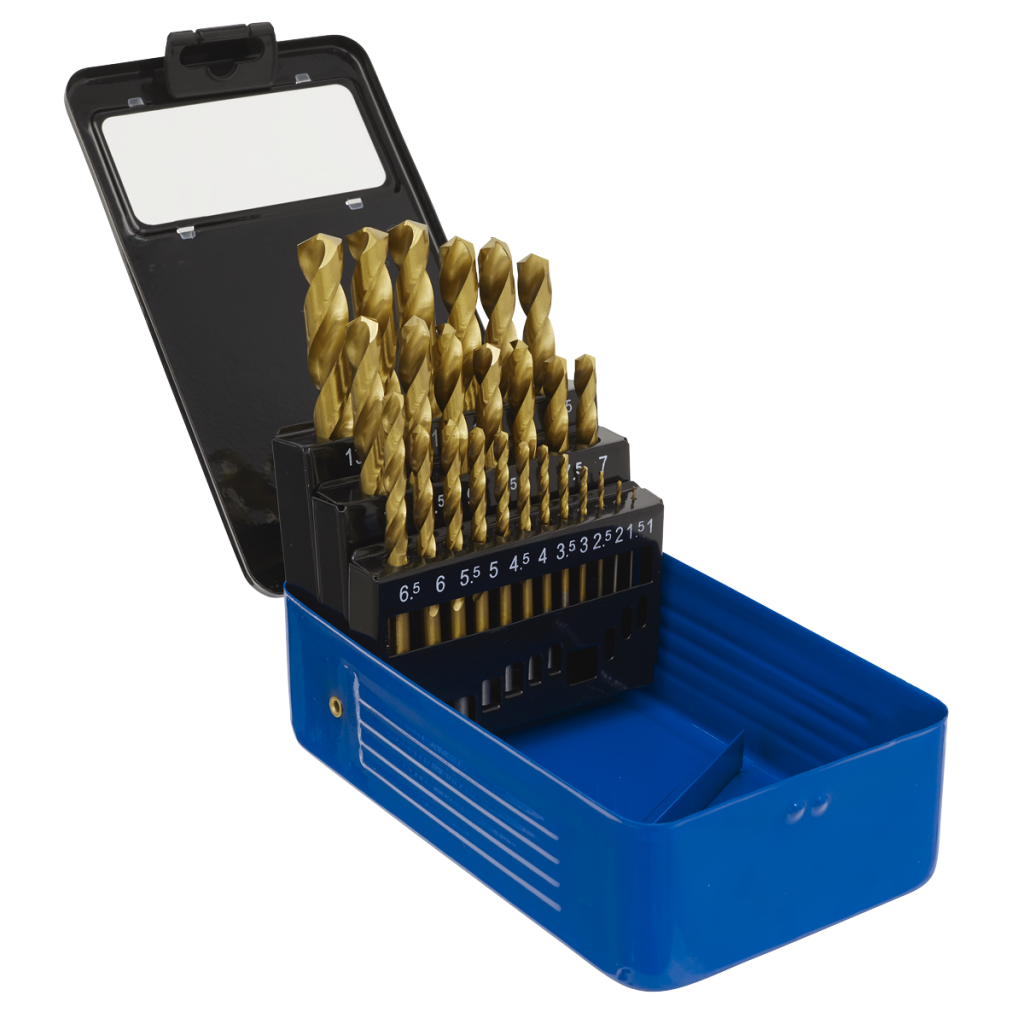 HSS Fully Ground Drill Bit Set 25pc DIN 338 Metric Huttie