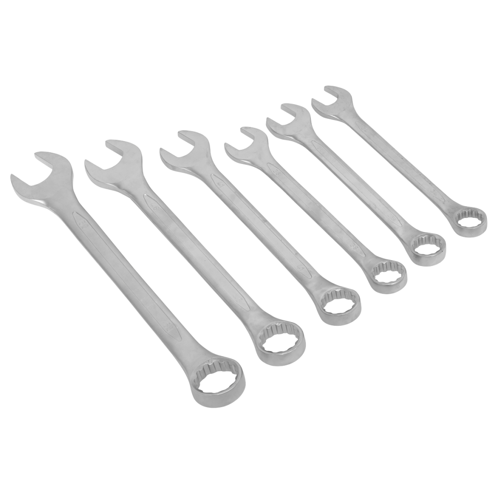 Combination Spanner Set 6pc Jumbo Metric Huttie