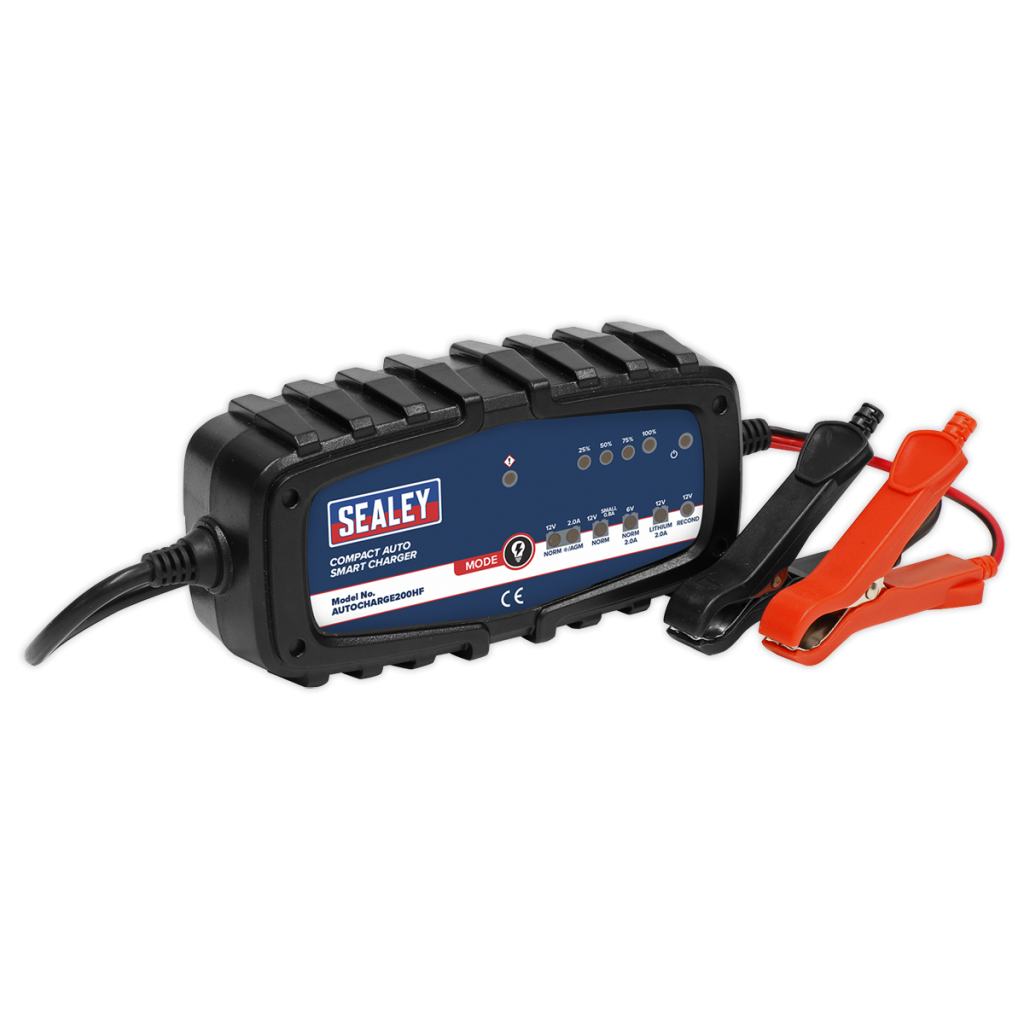 Compact Smart Trickle Charger 2A 9Cycle 6/12V Lithium Huttie