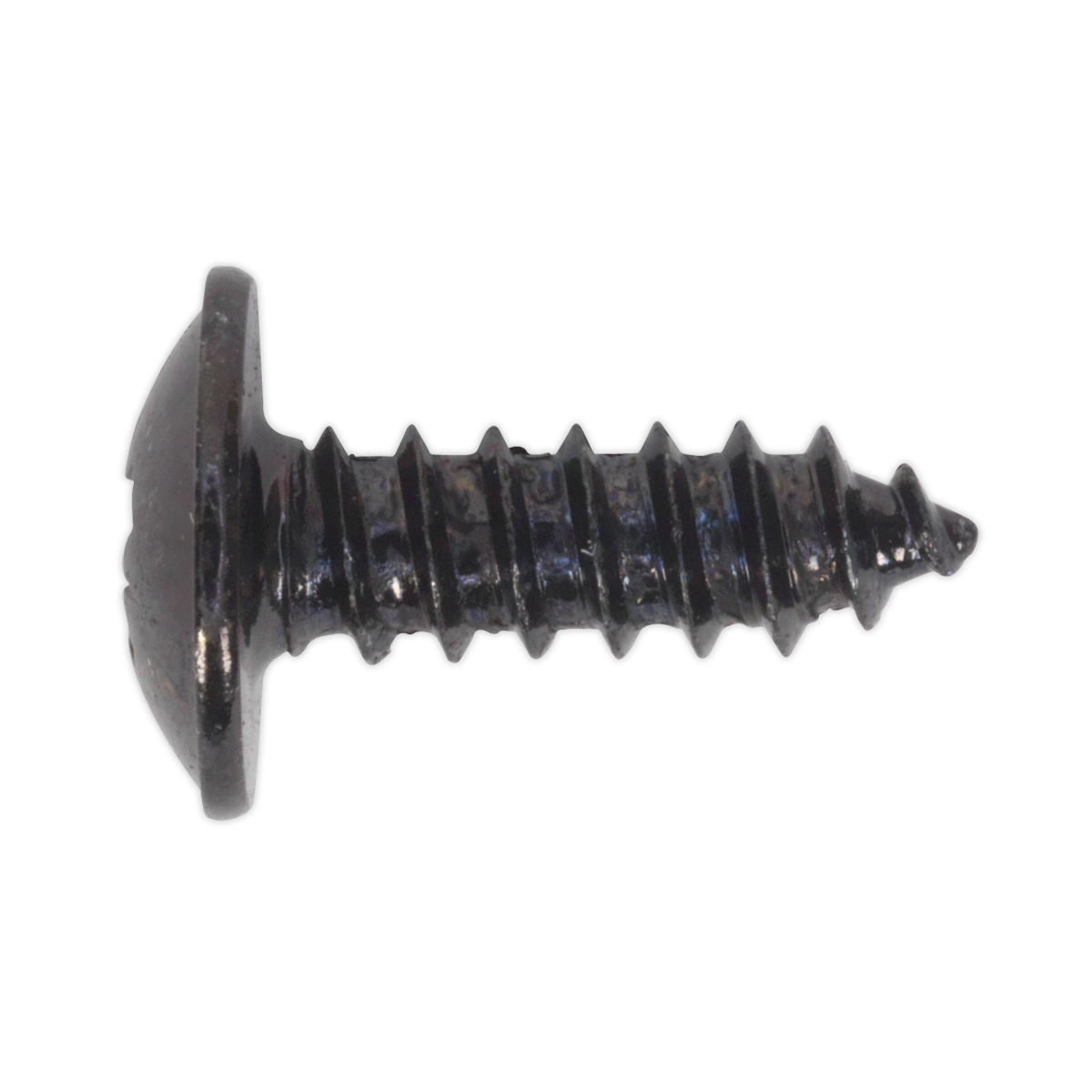 Self Tapping Screw 4.2 x 13mm Flanged Head Black Pozi Pack of 100 - Huttie