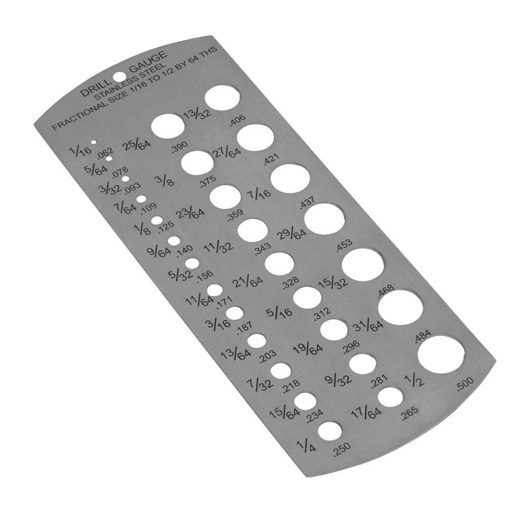 Drill Gauge Imperial 1/16"1/2" Huttie