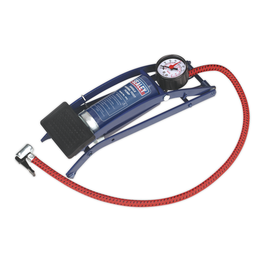 Foot Pump Single Barrel Huttie