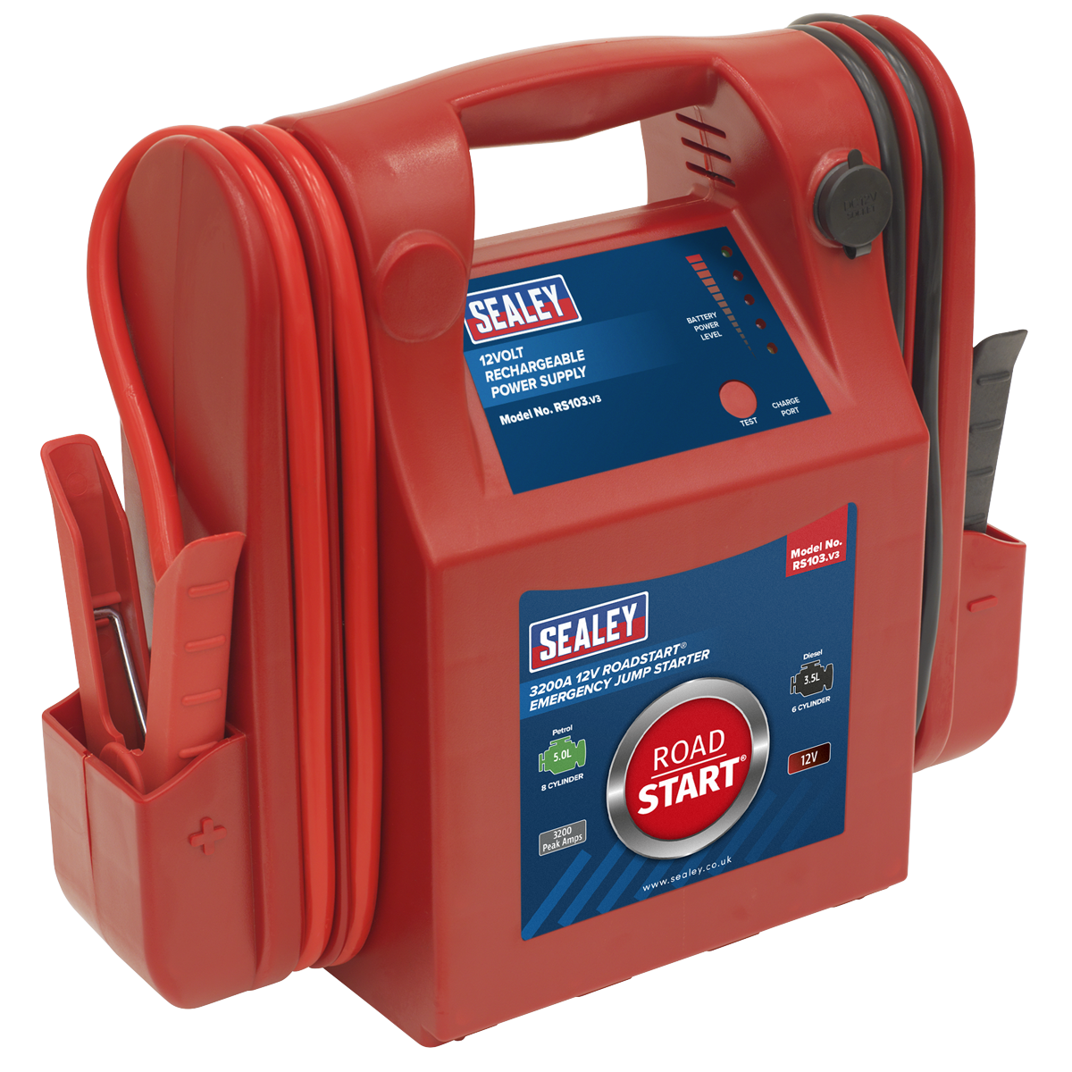 RoadStart® Emergency  Starter 12V 3200 Peak Amps - Huttie