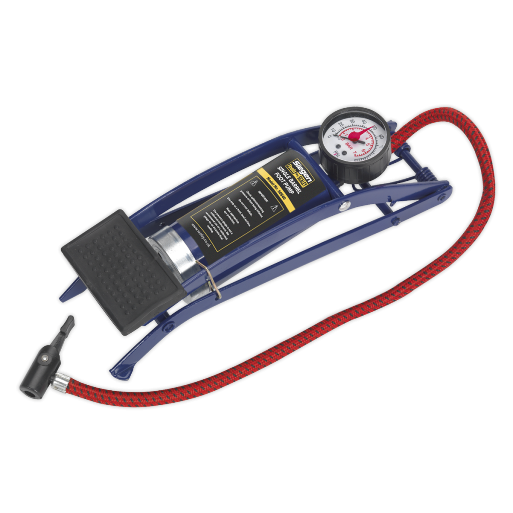 Foot Pump Single Barrel Huttie