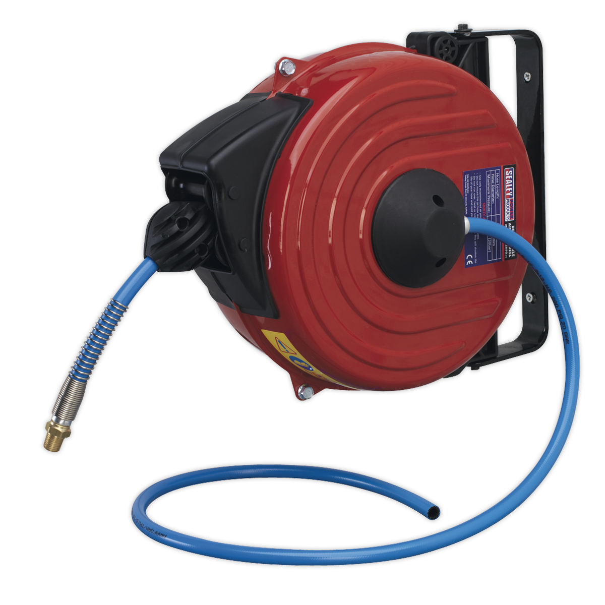 Retractable Air Hose Reel 12m Ø8mm ID TPU Hose - Huttie