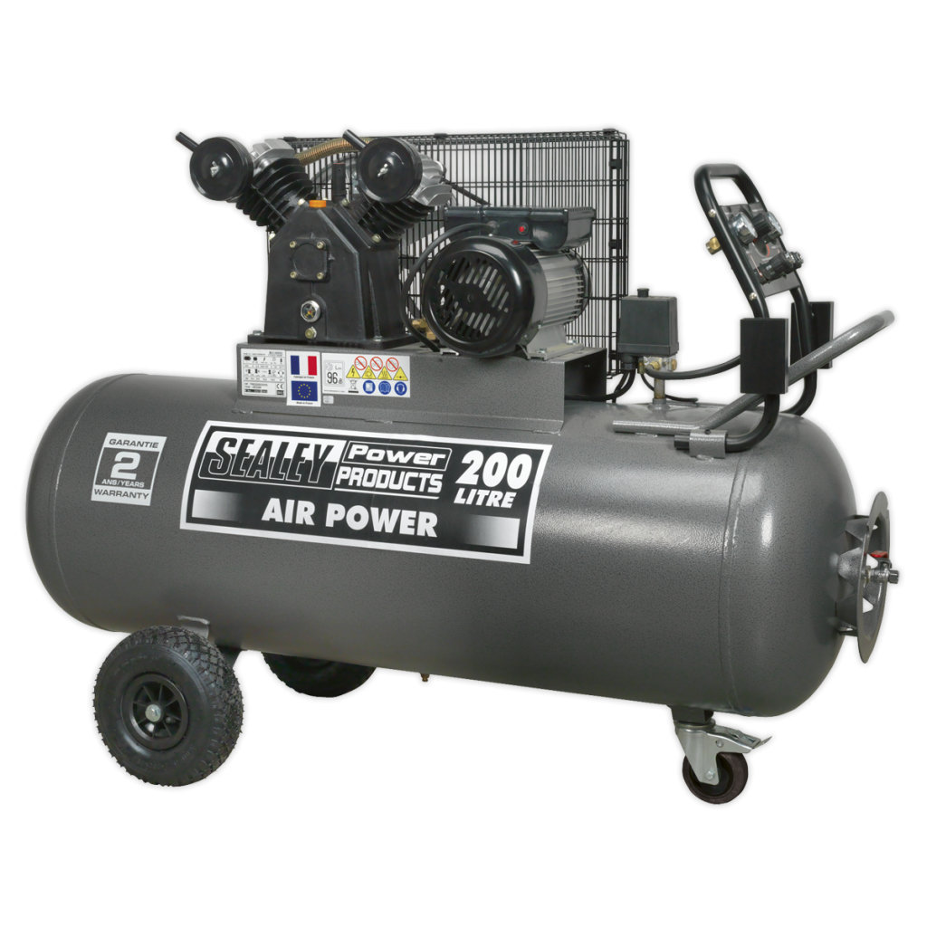 air-compressor-200l-belt-drive-3hp-with-front-control-panel-huttie