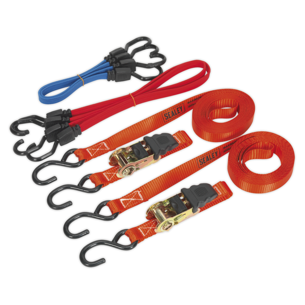 Tie Down & Bungee Cord Set 6pc Huttie