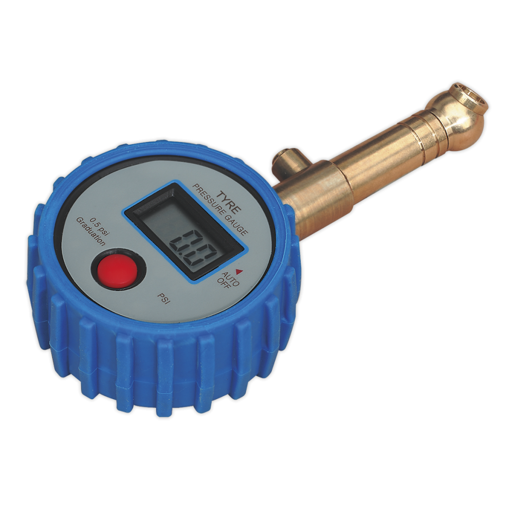 Tyre Pressure Gauge Digital with Swivel Head & Quick Release 0100psi