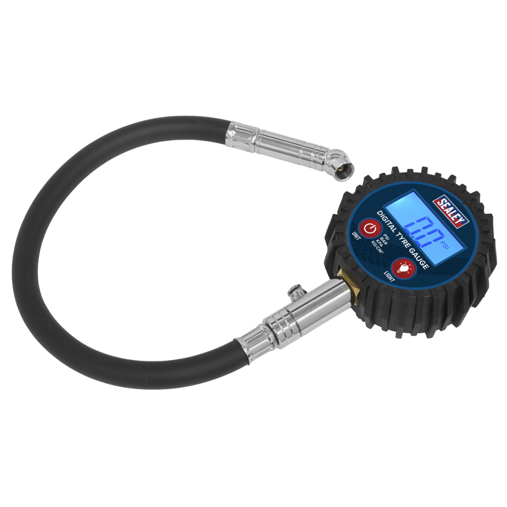 Digital Tyre Pressure Gauge with PushOn Connector Huttie