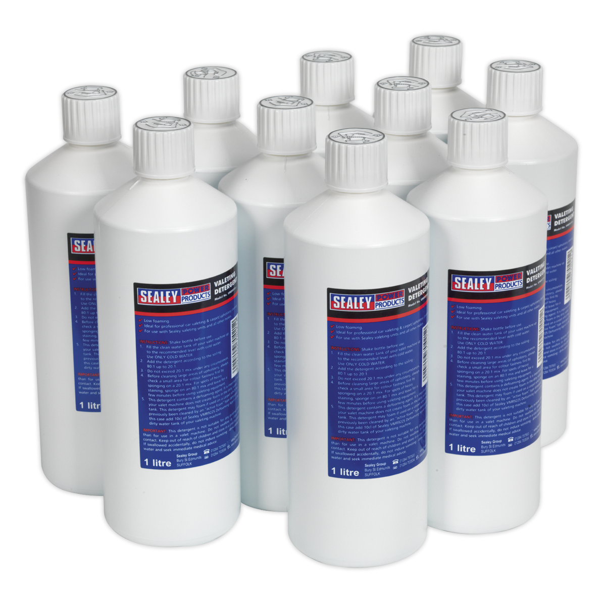 Carpet/Upholstery Detergent 1L Pack of 10 Huttie