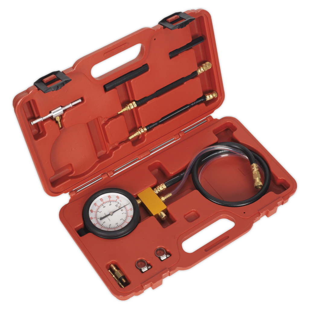 Fuel injection pressure test kit test port huttie