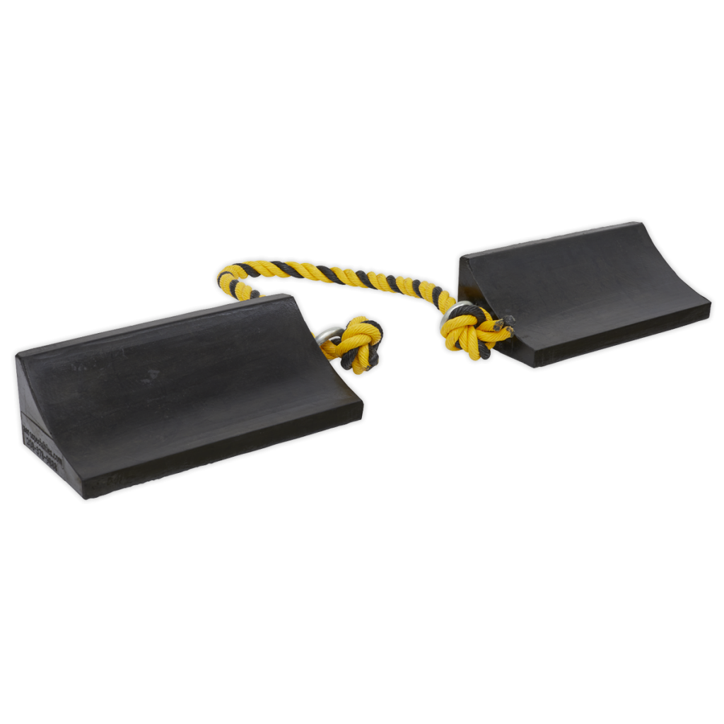Rubber Wheel Chocks HeavyDuty Pair Huttie